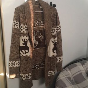 Beige knit cardigan